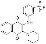 2-PIPERIDIN-1-YL-3-{[3-(TRIFLUOROMETHYL)PHENYL]AMINO}NAPHTHOQUINONE Struktur