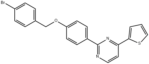 2-(4-[(4-BROMOBENZYL)OXY]PHENYL)-4-(2-THIENYL)PYRIMIDINE Struktur