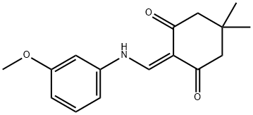 2-[(3-METHOXYANILINO)METHYLENE]-5,5-DIMETHYL-1,3-CYCLOHEXANEDIONE Struktur