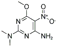 4-AMINO-2-(DIMETHYLAMINO)-5-(NITRO)-6-(METHYLOXY)PYRIMIDINE Struktur