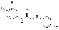 N-(3,4-DIFLUOROPHENYL)-2-[(4-FLUOROPHENYL)SULFANYL]ACETAMIDE Struktur