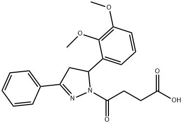 4-[5-(2,3-DIMETHOXYPHENYL)-3-PHENYL-4,5-DIHYDRO-1H-PYRAZOL-1-YL]-4-OXOBUTANOIC ACID Struktur