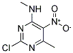 2-CHLORO-5-NITRO-4-METHYL-6-(METHYLAMINO)PYRIMIDINE Struktur