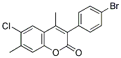 3(4'-BROMOPHENYL)-6-CHLORO-4,7-DIMETHYLCOUMARIN Struktur