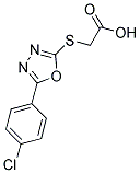 [5-(4-CHLORO-PHENYL)-[1,3,4]OXADIAZOL-2-YLSULFANYL]-ACETIC ACID Struktur