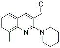 8-METHYL-2-(1-PIPERIDINYL)-3-QUINOLINECARBALDEHYDE Struktur