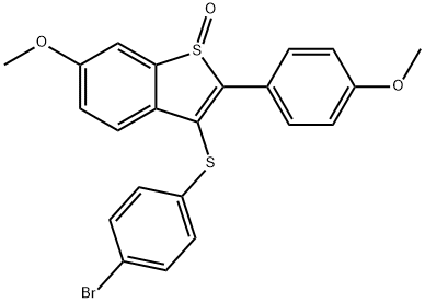 3-[(4-BROMOPHENYL)SULFANYL]-6-METHOXY-2-(4-METHOXYPHENYL)-1H-1-BENZOTHIOPHEN-1-ONE Struktur