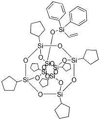 (DIPHENYLVINYLSILYLOXY)HEPTACYCLOPENTYLPENTACYCLOOCTASILOXANE Struktur