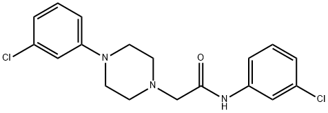 N-(3-CHLOROPHENYL)-2-[4-(3-CHLOROPHENYL)PIPERAZINO]ACETAMIDE Struktur