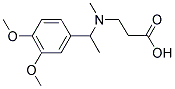 3-([1-(3,4-DIMETHOXY-PHENYL)-ETHYL]-METHYL-AMINO)-PROPIONIC ACID Struktur