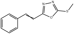 2-(METHYLSULFANYL)-5-[(E)-2-PHENYLETHENYL]-1,3,4-OXADIAZOLE Struktur