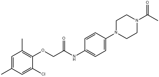 N-(4-(4-ACETYLPIPERAZIN-1-YL)PHENYL)-2-(2-CHLORO-4,6-DIMETHYLPHENOXY)ACETAMIDE Struktur