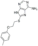 8-([2-(4-METHYLPHENOXY)ETHYL]THIO)-9H-PURIN-6-AMINE Struktur