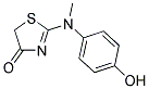 2-[(4-HYDROXYPHENYL)(METHYL)AMINO]-1,3-THIAZOL-4(5H)-ONE Struktur