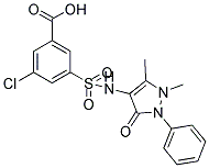 3-CHLORO-5-(1,5-DIMETHYL-3-OXO-2-PHENYL-2,3-DIHYDRO-1H-PYRAZOL-4-YLSULFAMOYL)-BENZOIC ACID Struktur