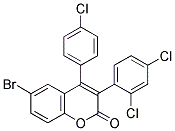 6-BROMO-4(4'-CHLOROPHENYL)-3-(2',4'-DICHLOROPHENYL)COUMARIN Struktur