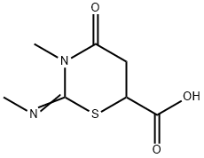 3-METHYL-2-METHYLIMINO-4-OXO-[1,3]THIAZINANE-6-CARBOXYLIC ACID Struktur