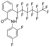 N-(2,4-DIFLUOROPHENYL)-2-(1,1,2,2,3,3,4,4,5,5,6,6,6-TRIDECAFLUOROHEXYL)BENZAMIDE Struktur