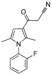 3-[1-(2-FLUORO-PHENYL)-2,5-DIMETHYL-1H-PYRROL-3-YL]-3-OXO-PROPIONITRILE Struktur