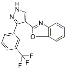 2-[3-(3-(TRIFLUOROMETHYL)PHENYL)-1H-PYRAZOL-4-YL]BENZOXAZOLE Struktur