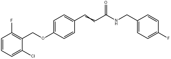 (E)-3-(4-[(2-CHLORO-6-FLUOROBENZYL)OXY]PHENYL)-N-(4-FLUOROBENZYL)-2-PROPENAMIDE Struktur