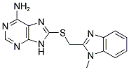 8-([(1-METHYL-1H-BENZIMIDAZOL-2-YL)METHYL]THIO)-9H-PURIN-6-AMINE Struktur