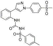 N-((4-METHYLPHENYL)SULPHONYL)-N'-[2-(1-(4-(METHYLSULPHONYL)PHENYL)-1H-PYRAZOL-4-YL)PHENYL]UREA Struktur