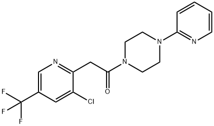 2-[3-CHLORO-5-(TRIFLUOROMETHYL)-2-PYRIDINYL]-1-[4-(2-PYRIDINYL)PIPERAZINO]-1-ETHANONE Struktur