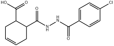 6-([2-(4-CHLOROBENZOYL)HYDRAZINO]CARBONYL)-3-CYCLOHEXENE-1-CARBOXYLIC ACID Struktur