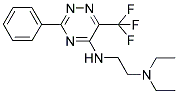 N-[2-(DIETHYLAMINO)ETHYL]-N-[3-PHENYL-6-(TRIFLUOROMETHYL)-1,2,4-TRIAZIN-5-YL]AMINE Struktur