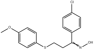 1-(4-CHLOROPHENYL)-3-[(4-METHOXYPHENYL)SULFANYL]-1-PROPANONE OXIME Struktur