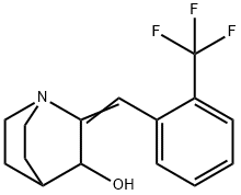 2-((Z)-[2-(TRIFLUOROMETHYL)PHENYL]METHYLIDENE)-3-QUINUCLIDINOL Struktur