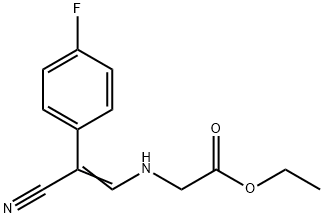 ETHYL 2-([(Z)-2-CYANO-2-(4-FLUOROPHENYL)ETHENYL]AMINO)ACETATE Struktur