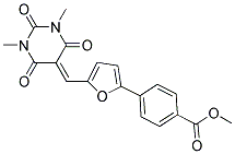 METHYL 4-{5-[(1,3-DIMETHYL-2,4,6-TRIOXOTETRAHYDROPYRIMIDIN-5(2H)-YLIDENE)METHYL]-2-FURYL}BENZOATE Struktur