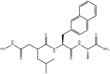 N-(R)-[2-(HYDROXYAMINOCARBONYL)METHYL]-4-METHYLPENTANOYL-L-NAPHTHYLALANYL-L-ALANINE AMIDE Struktur