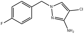 4-CHLORO-1-(4-FLUORO-BENZYL)-1H-PYRAZOL-3-YLAMINE Struktur