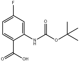 BOC-2-AMINO-4-FLUOROBENZOIC ACID Struktur