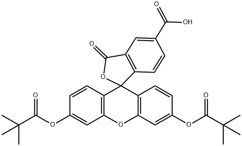 5,6-CARBOXYFLUORESCEIN DIPIVALATE Struktur