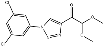 1-[1-(3,5-DICHLOROPHENYL)-1H-1,2,3-TRIAZOL-4-YL]-2,2-DIMETHOXY-1-ETHANONE Struktur