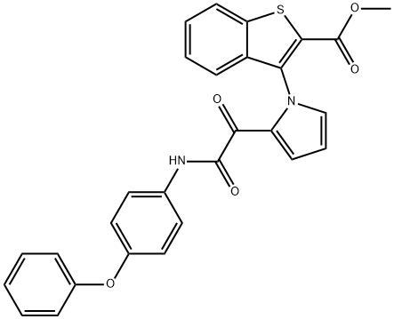 METHYL 3-(2-[2-OXO-2-(4-PHENOXYANILINO)ACETYL]-1H-PYRROL-1-YL)-1-BENZOTHIOPHENE-2-CARBOXYLATE Struktur