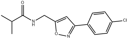 N-([3-(4-CHLOROPHENYL)-5-ISOXAZOLYL]METHYL)-2-METHYLPROPANAMIDE Struktur