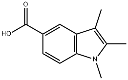 1,2,3-TRIMETHYL-1H-INDOLE-5-CARBOXYLIC ACID Struktur