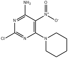 4-AMINO-2-CHLORO-5-NITRO-6-PIPERIDIN-1-YLPYRIMIDINE Struktur