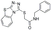 N-BENZYL-2-([1,2,4]TRIAZOLO[3,4-B][1,3]BENZOTHIAZOL-3-YLTHIO)ACETAMIDE Struktur