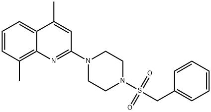 2-[4-(BENZYLSULFONYL)PIPERAZINO]-4,8-DIMETHYLQUINOLINE Struktur