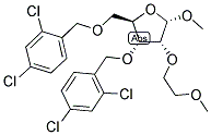 1-METHYL-2-METHOXYETHYL-3,5-BIS-O- (2,4-DICHLOROBENZYL)-ALPHA-D-RIBOFURANOSIDE Struktur