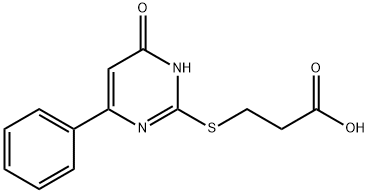 3-(4-OXO-6-PHENYL-1,4-DIHYDRO-PYRIMIDIN-2-YLSULFANYL)-PROPIONIC ACID Structure