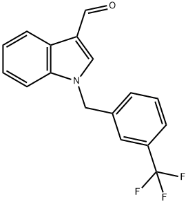 1-[3-(TRIFLUOROMETHYL)BENZYL]-1H-INDOLE-3-CARBALDEHYDE Struktur