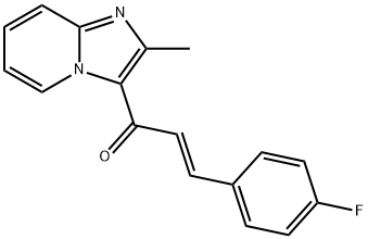 (E)-3-(4-FLUOROPHENYL)-1-(2-METHYLIMIDAZO[1,2-A]PYRIDIN-3-YL)-2-PROPEN-1-ONE Struktur