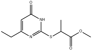 METHYL 2-[(4-ETHYL-6-OXO-1,6-DIHYDRO-2-PYRIMIDINYL)SULFANYL]PROPANOATE Struktur